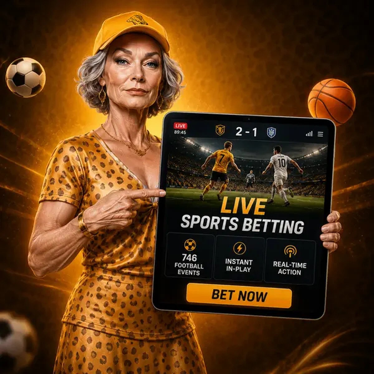 Female coach showcasing live sports betting action on tablet at Live Sports Betting Right Now
